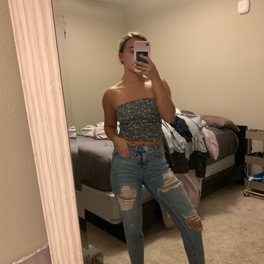 Floral tube top